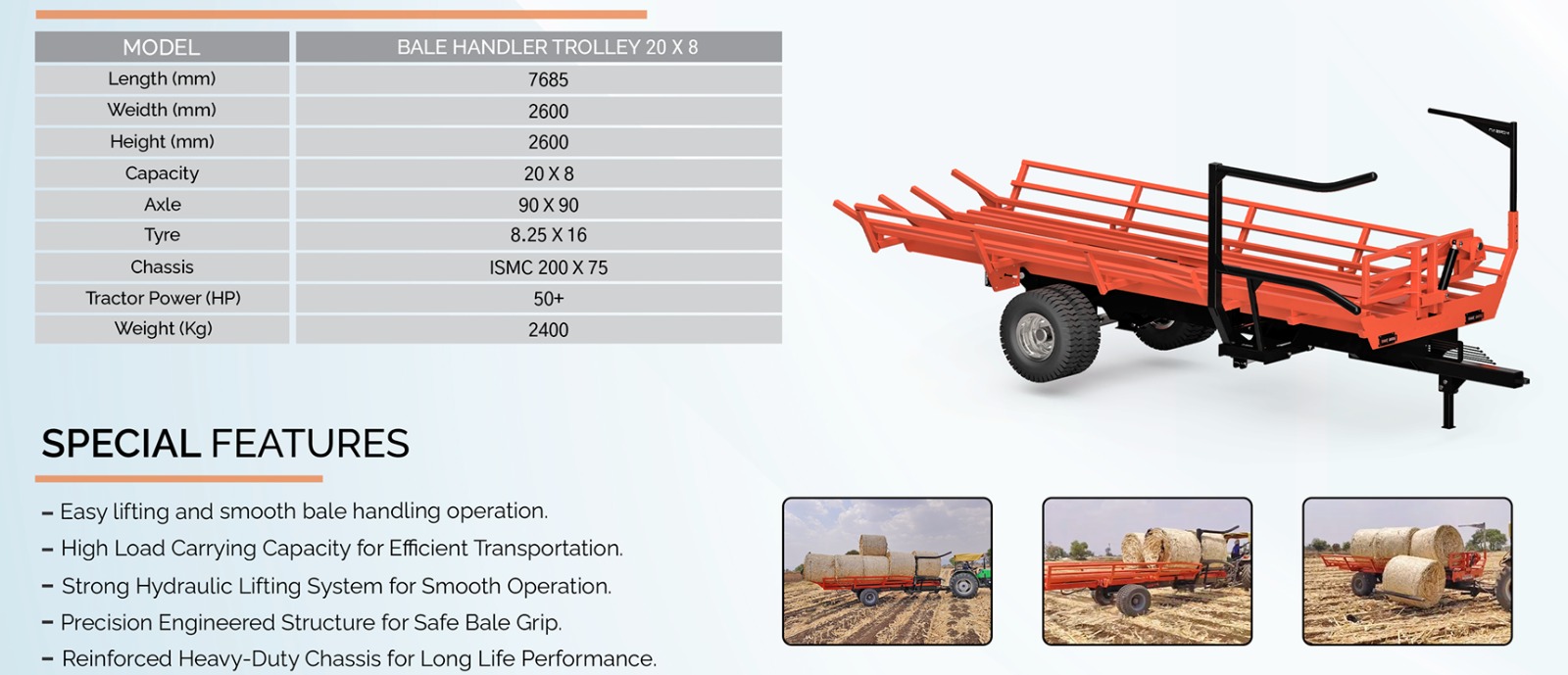 Mastor Bale Handler Trolly